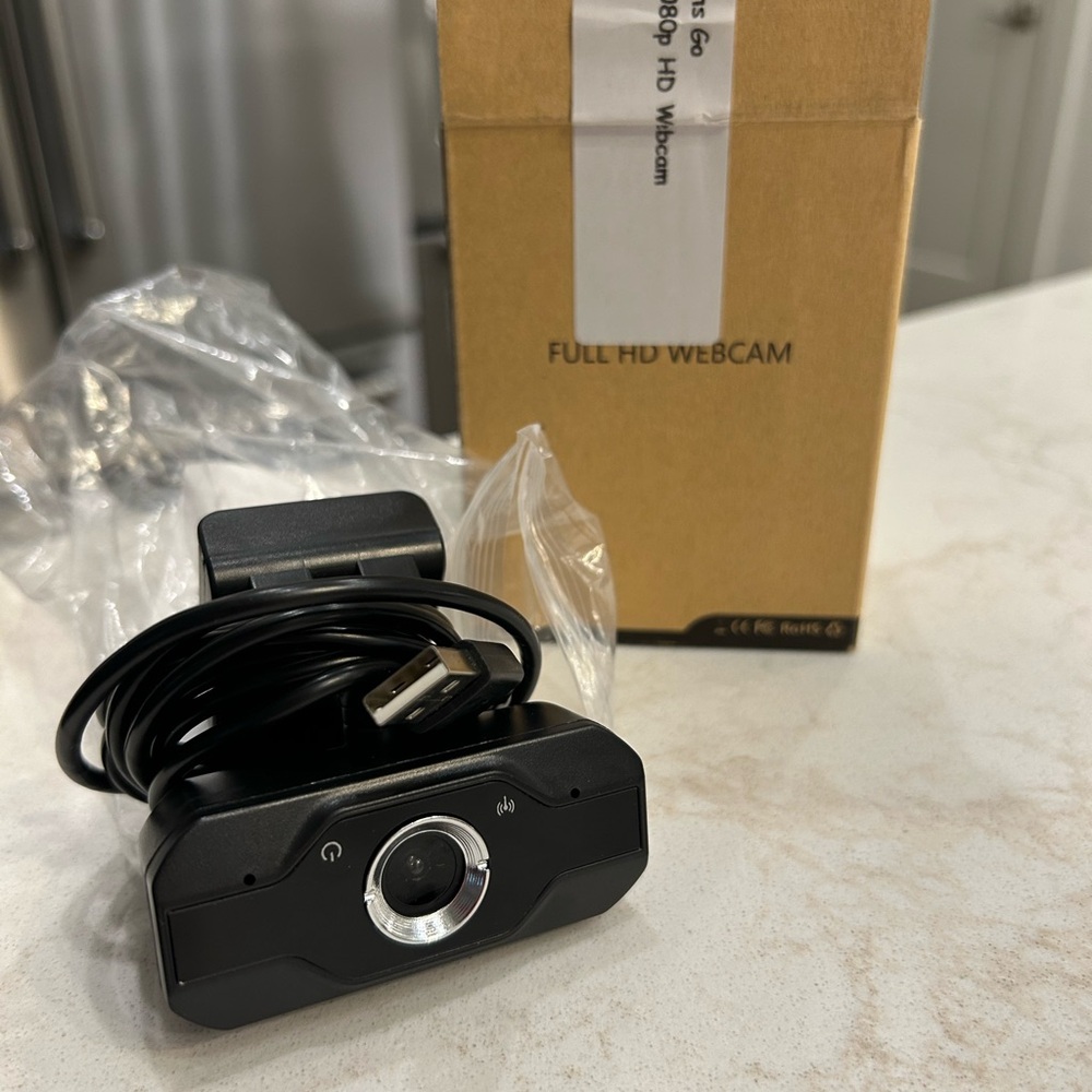 New Full HD USB Webcam - Black